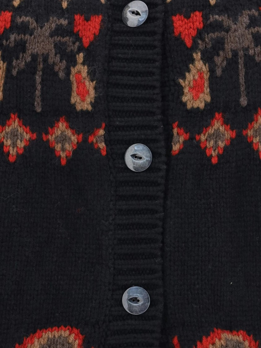 Alanui Multicolor Geometric Floral Knit Jacket