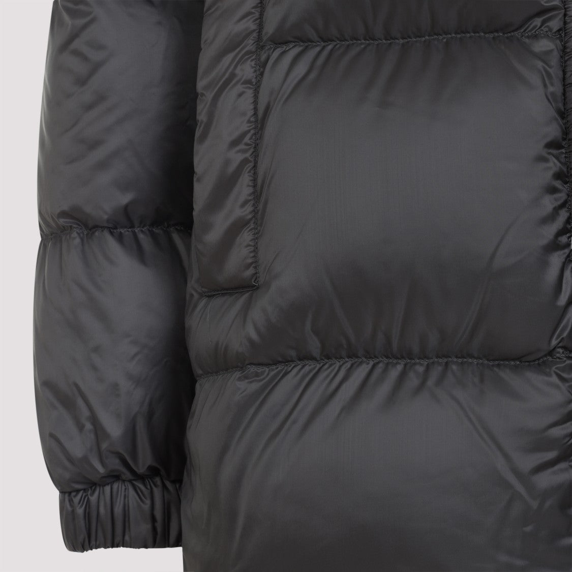 Max Mara Puffy Grey Down Jacket With Adjustable Hood