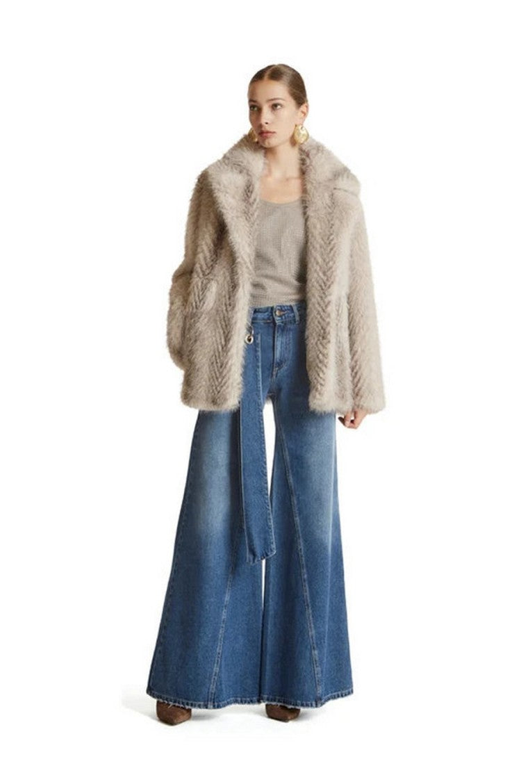 Simona Corsellini Taupe Embellished Scoop-Neck Tank Top