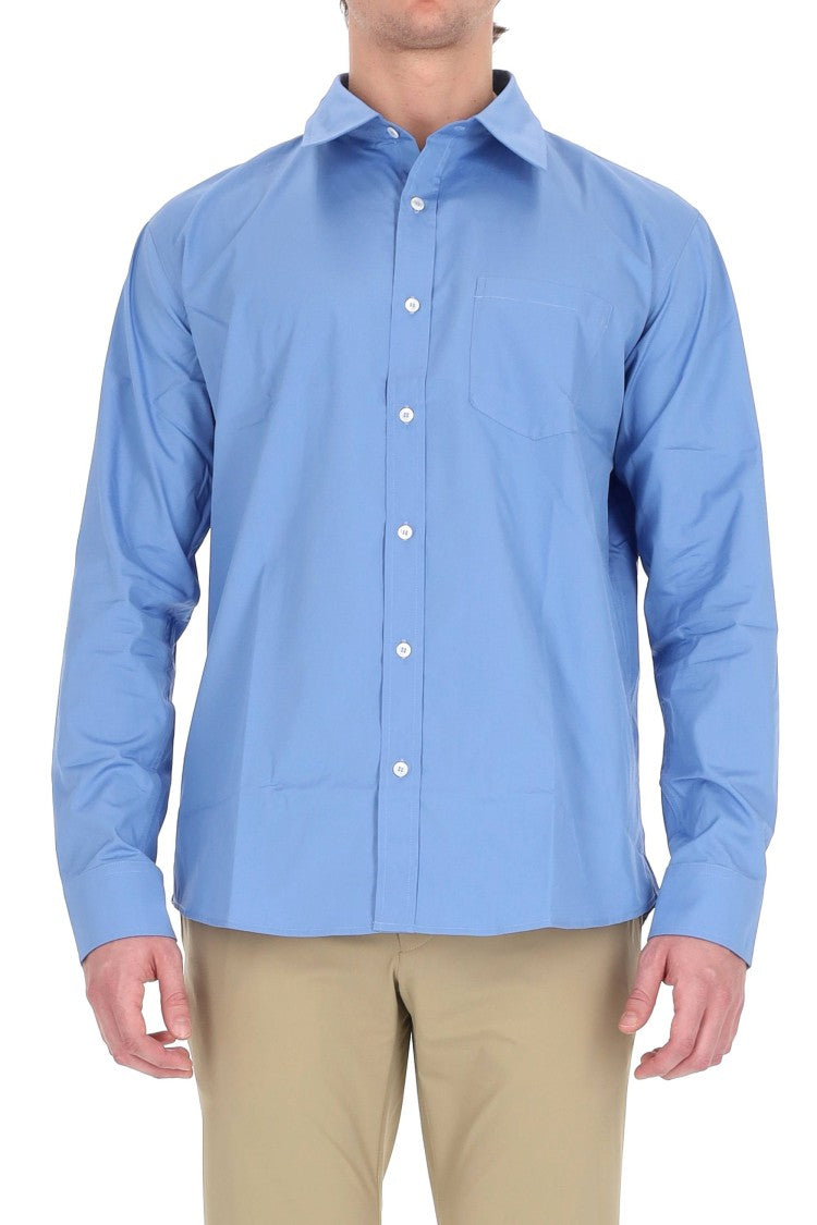 A.P.C. Owen Blue Organic Cotton Poplin Shirt
