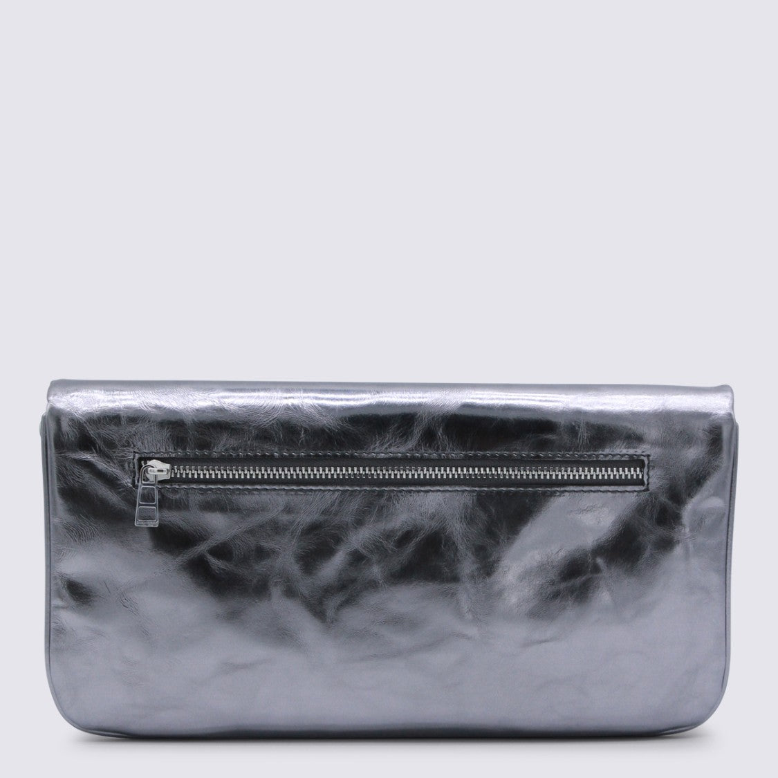 Zadig & Voltaire Silver Leather Rock Vintage Metal Shoulder Bag
