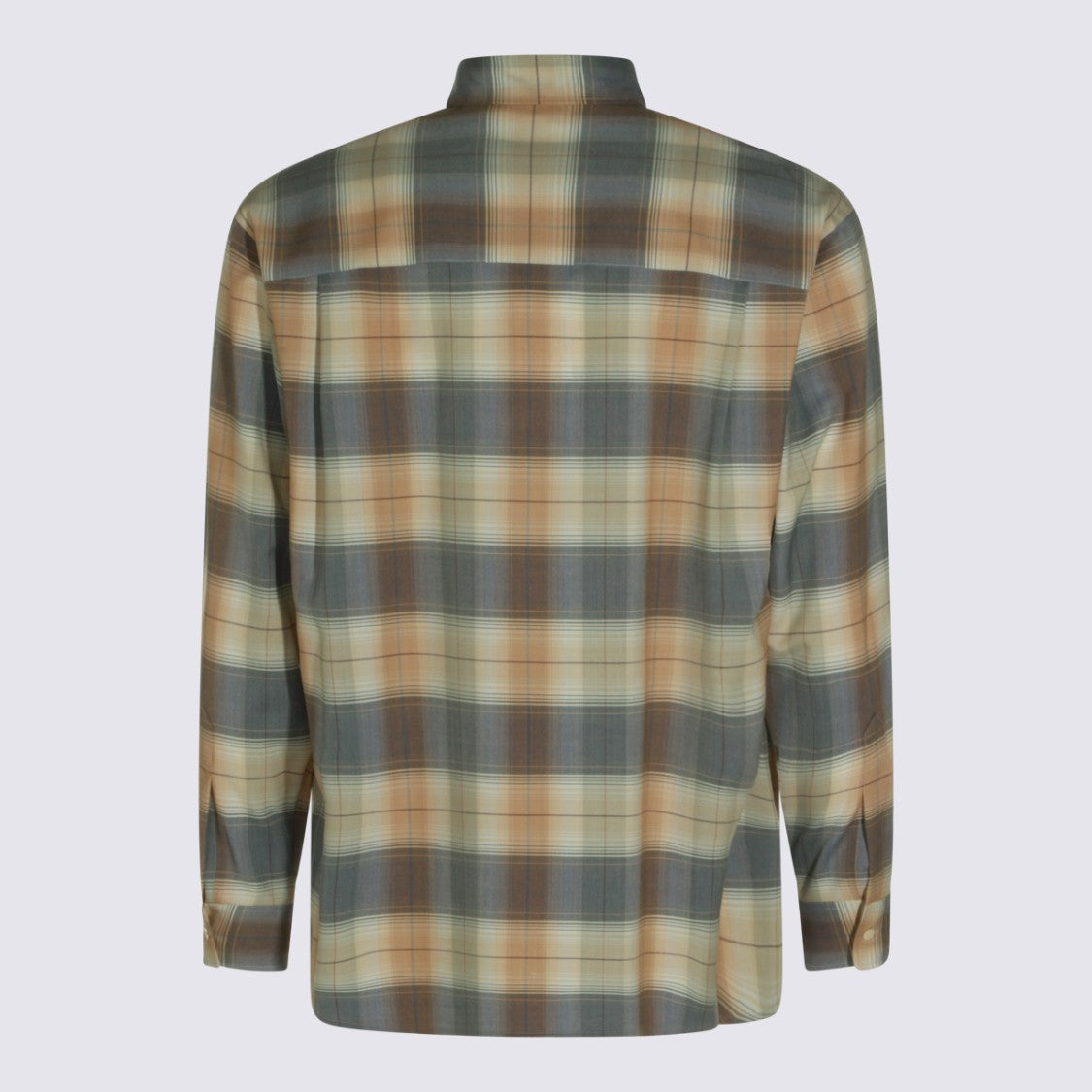 Auralee Plaid Long-Sleeve Button-Up Shirt With Relaxed Fit