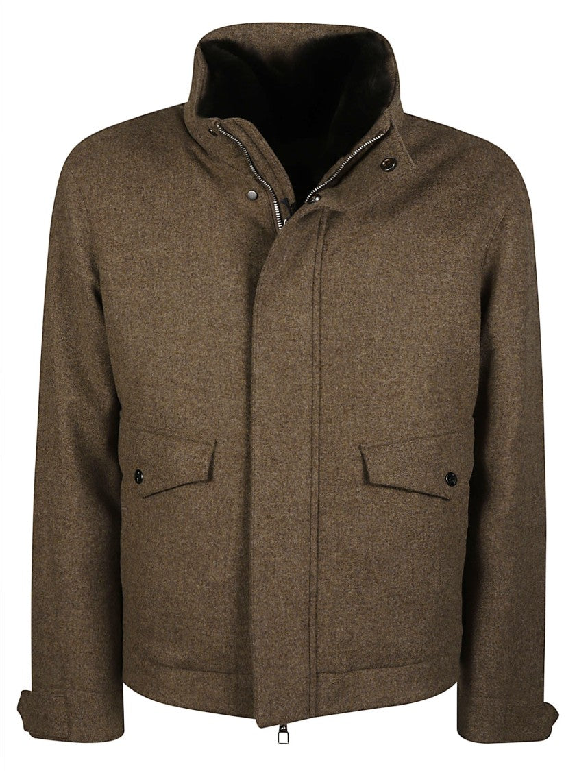 Montecore Boxy High Collar Virgin Wool Down Jacket