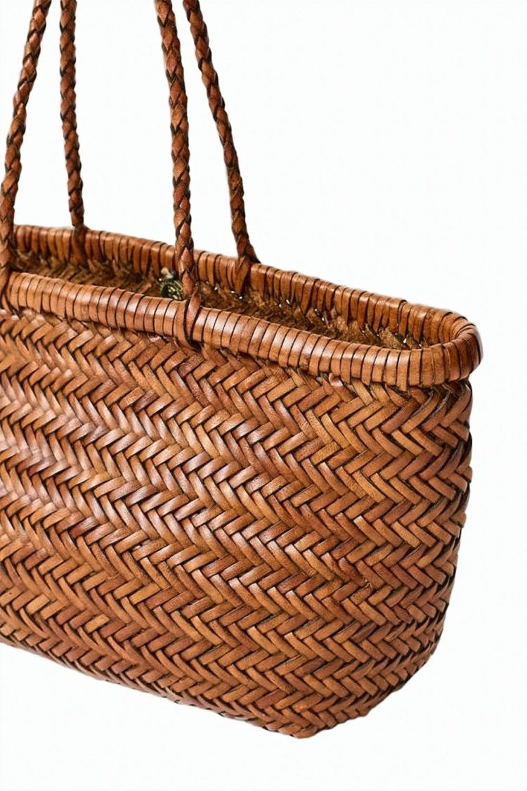 Dragon Diffusion Woven Buffalo Leather Tote Bag