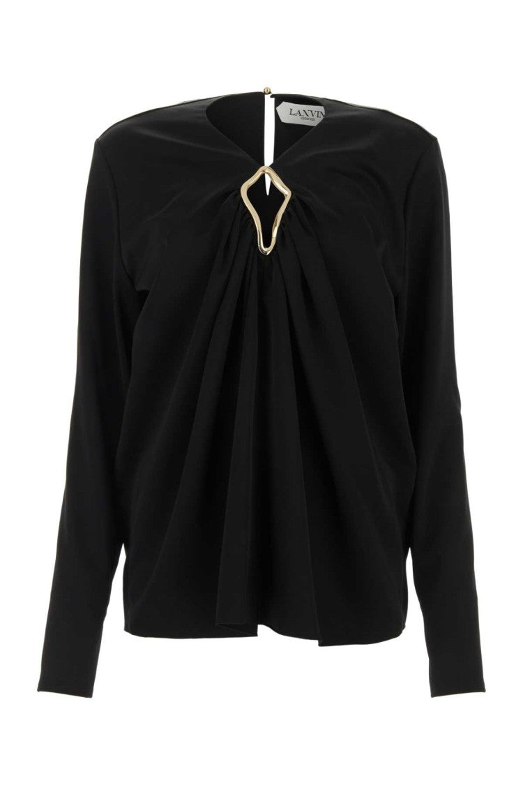 Lanvin Black Triacetate Blend Blouse
