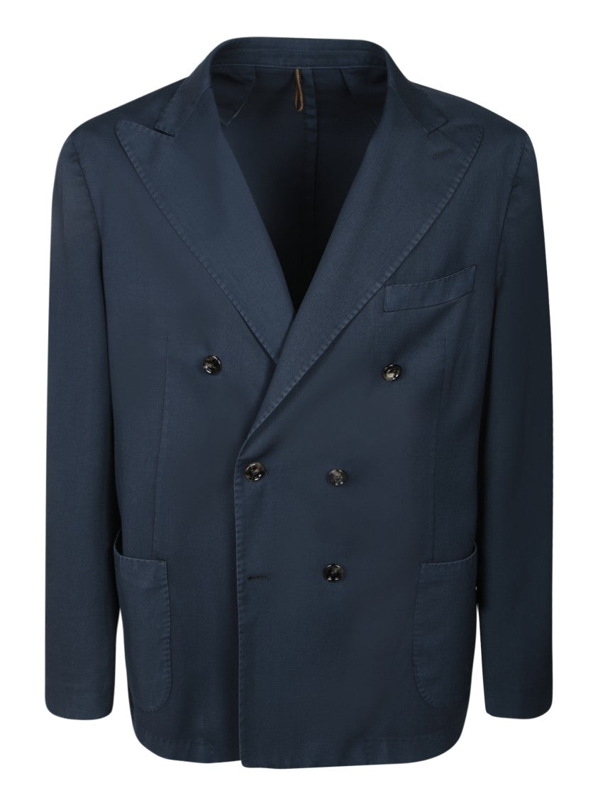 Dell'oglio Double-Breasted Blue Blazer