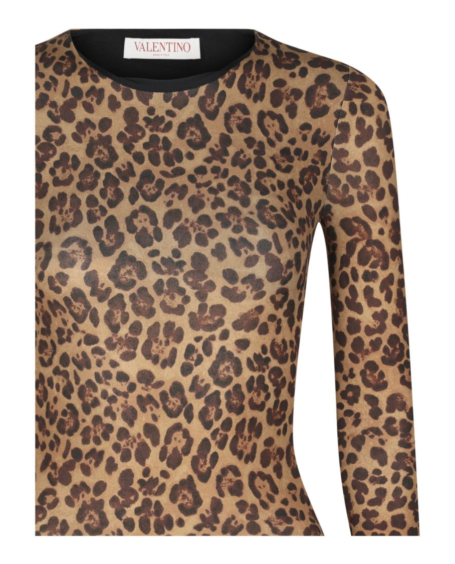 Valentino Animalier-Print Jersey Bodysuit
