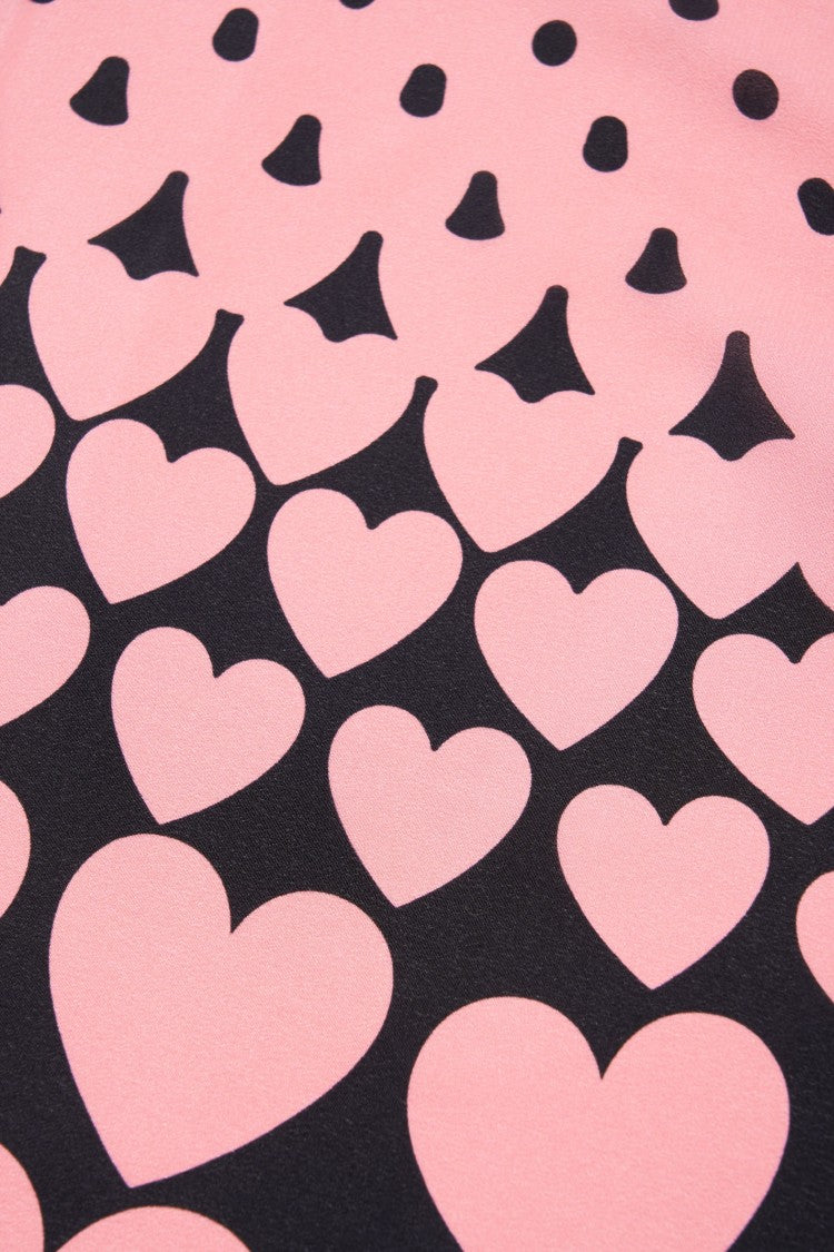 Moschino Silk Scarf With Heart Print
