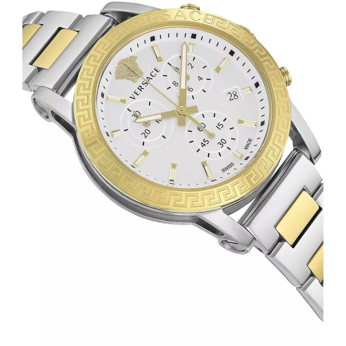 Versace Quartz Chronograph Watch With Two-Tone Stainless Steel Bracelet