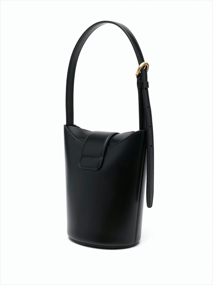 Salvatore Ferragamo Structured Calfskin Bucket Bag