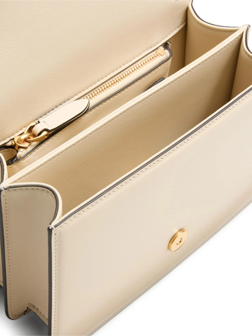 Valentino Vain Small Gold Emblem Leather Bag