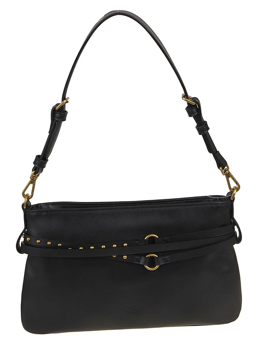 Pinko Structured Leather Shoulder Bag