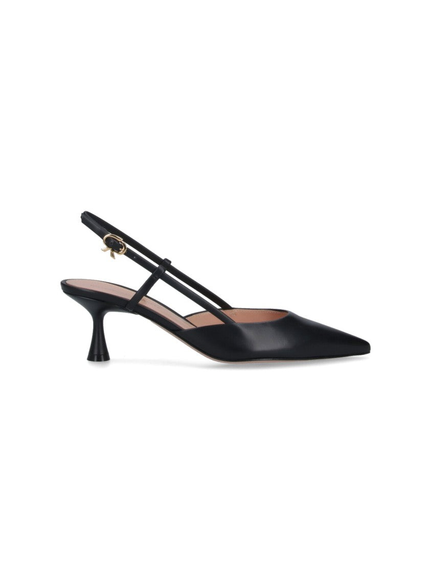 Gianvito Rossi "Ascent 55" Slingback Pumps – Black