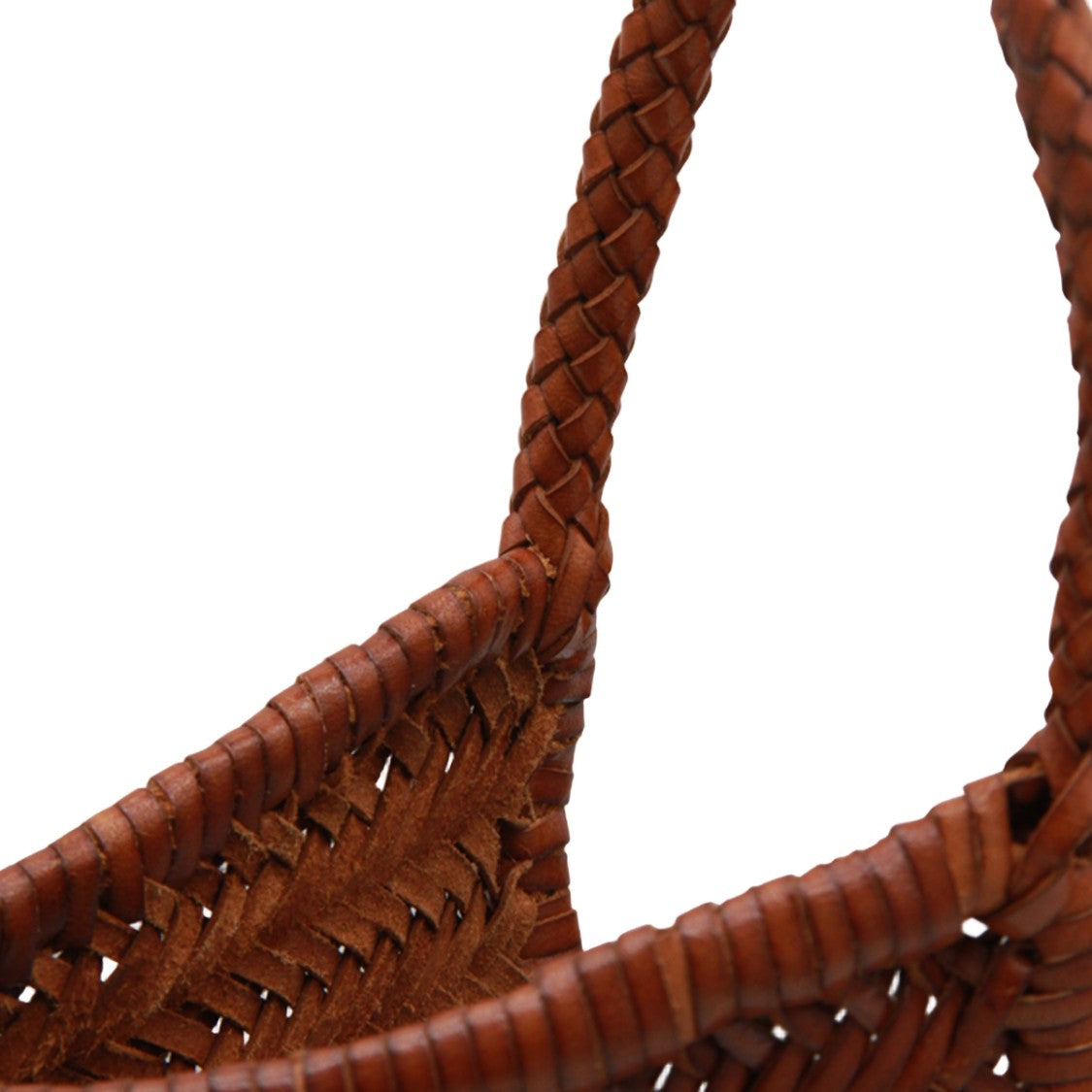 Dragon Diffusion Woven Brown Handbag With Braided Handle Design