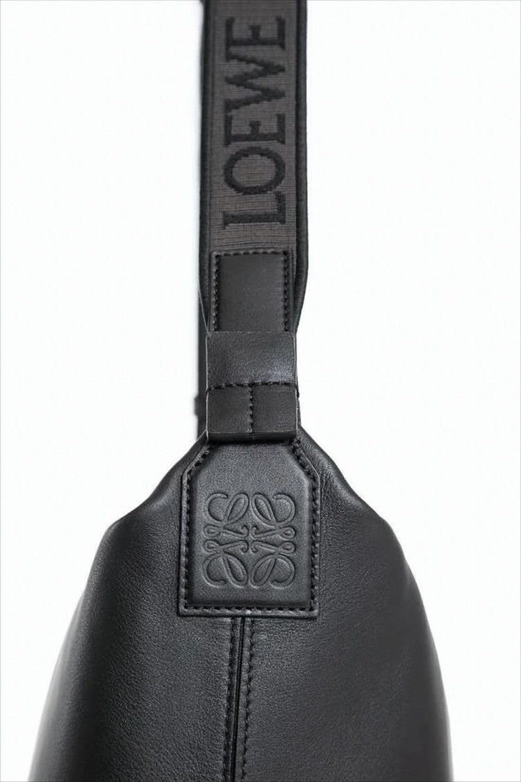 Loewe Rectangular Black Cowhide Leather Shoulder Bag