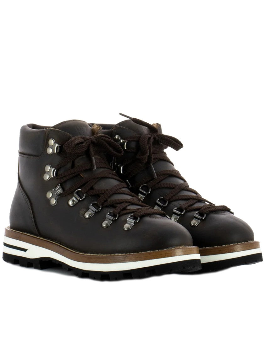 Monpiz Dark Cortina Leather Ski Snow Boots