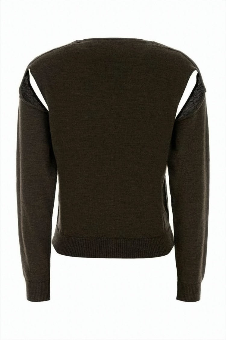 Gimaguas Cropped Merino Wool Cardigan