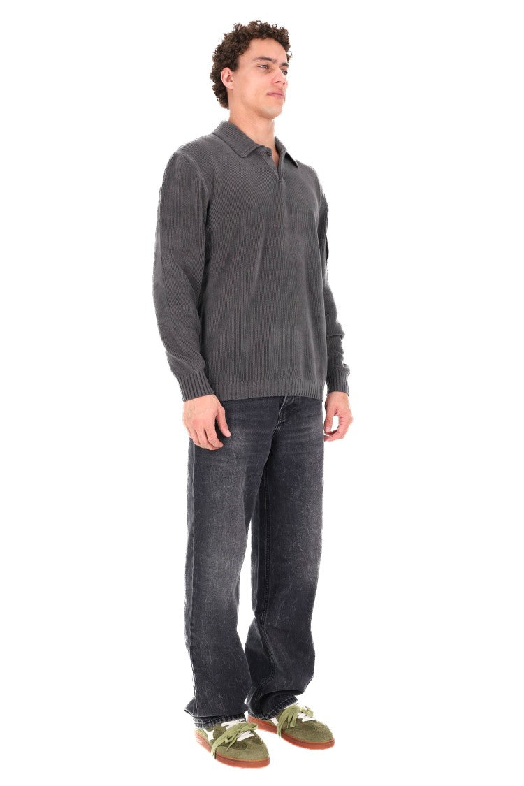 C.P. Company Velour Cotton Polo-Sweatshirt