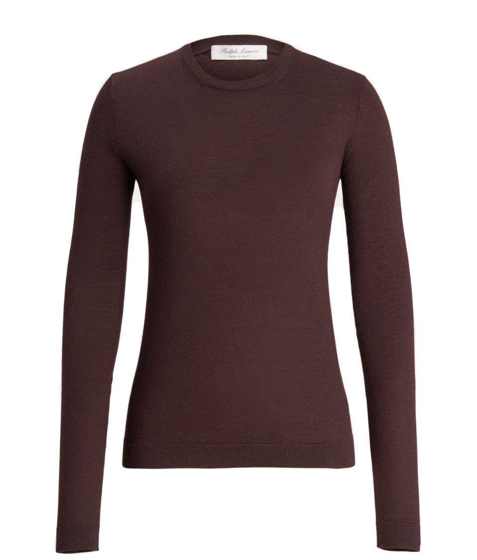 Ralph Lauren Collection Brown Long Sleeve Sweater With Classic Fit