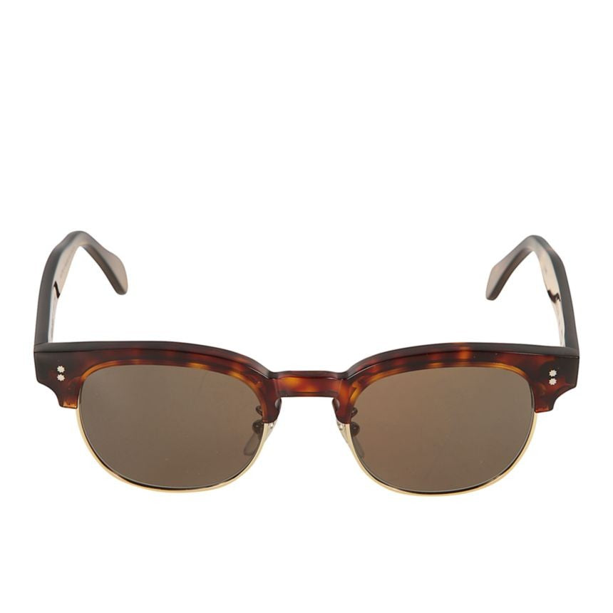 Kador Jolly Cm Tortoiseshell Clubmaster Sunglasses With Metal Accents