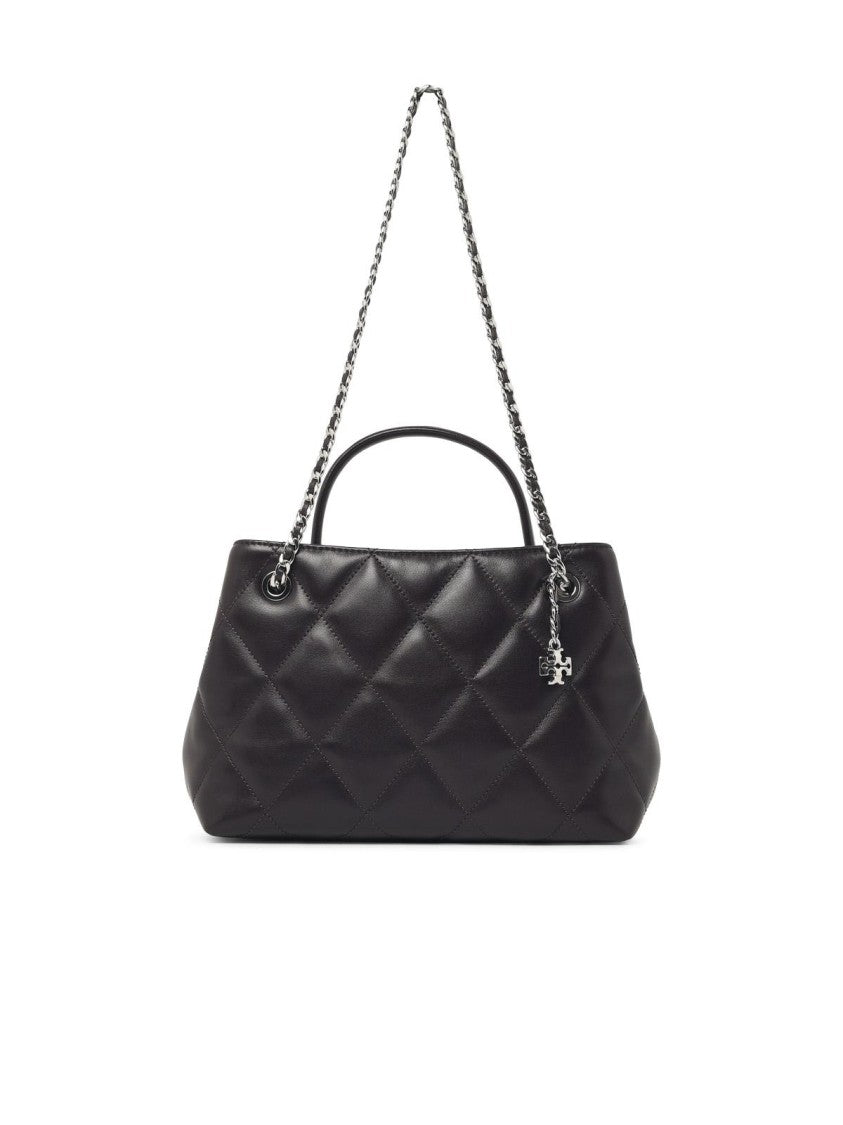 Tory Burch Cocoa Brown Fleming Small Quilted Leather Shoulder Bag