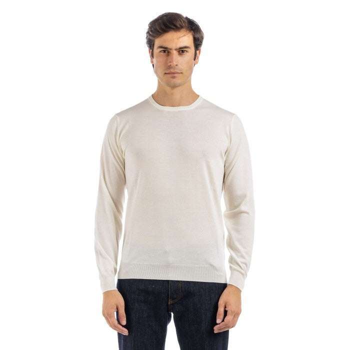 Filippo De Laurentiis Long-Sleeve Crew Neck Sweater In Fine Merino Wool