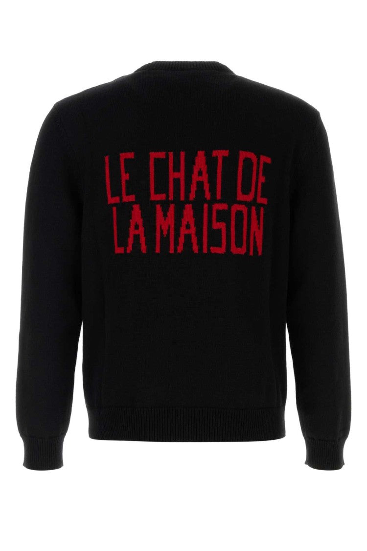 Valentino Garavani Black Cotton Bled Sweater