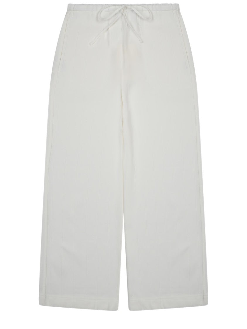 Totême High-Waisted Wide-Leg Pants With Drawstring Waist