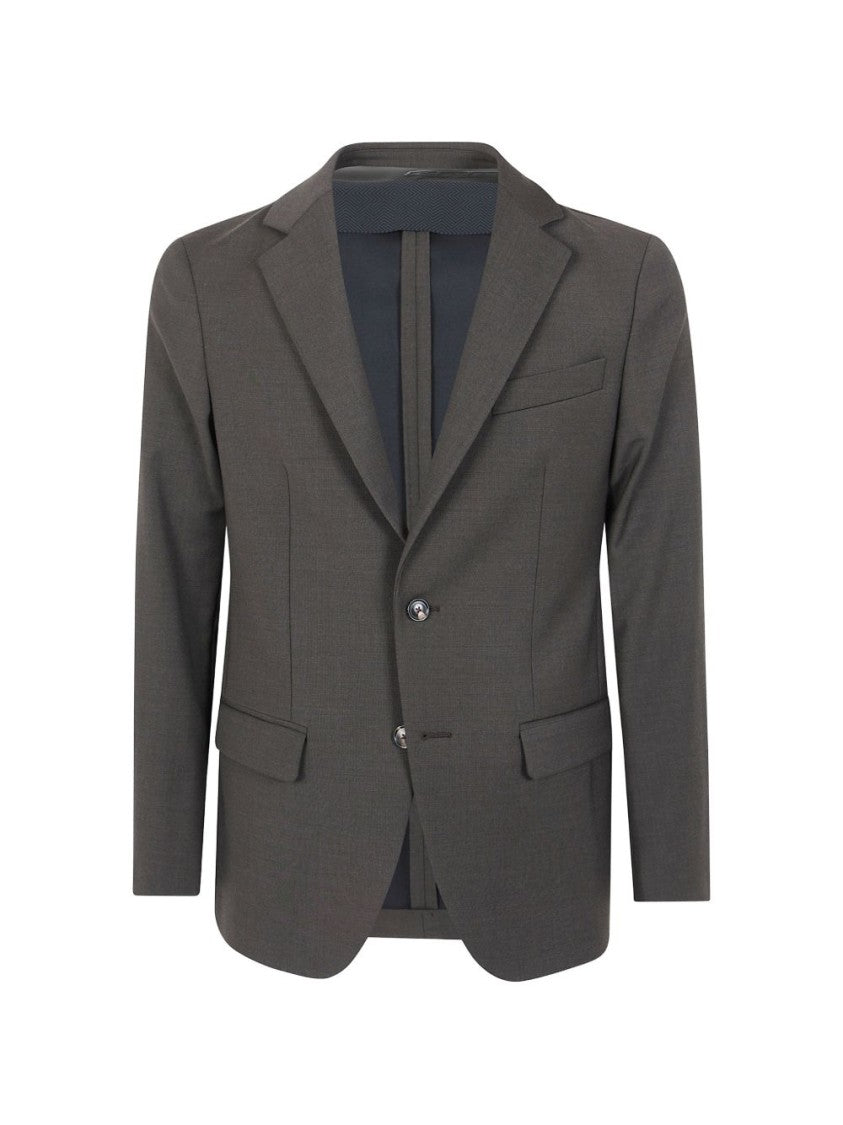 Rrd Grey Tailored Structured Notched Lapel Blazer