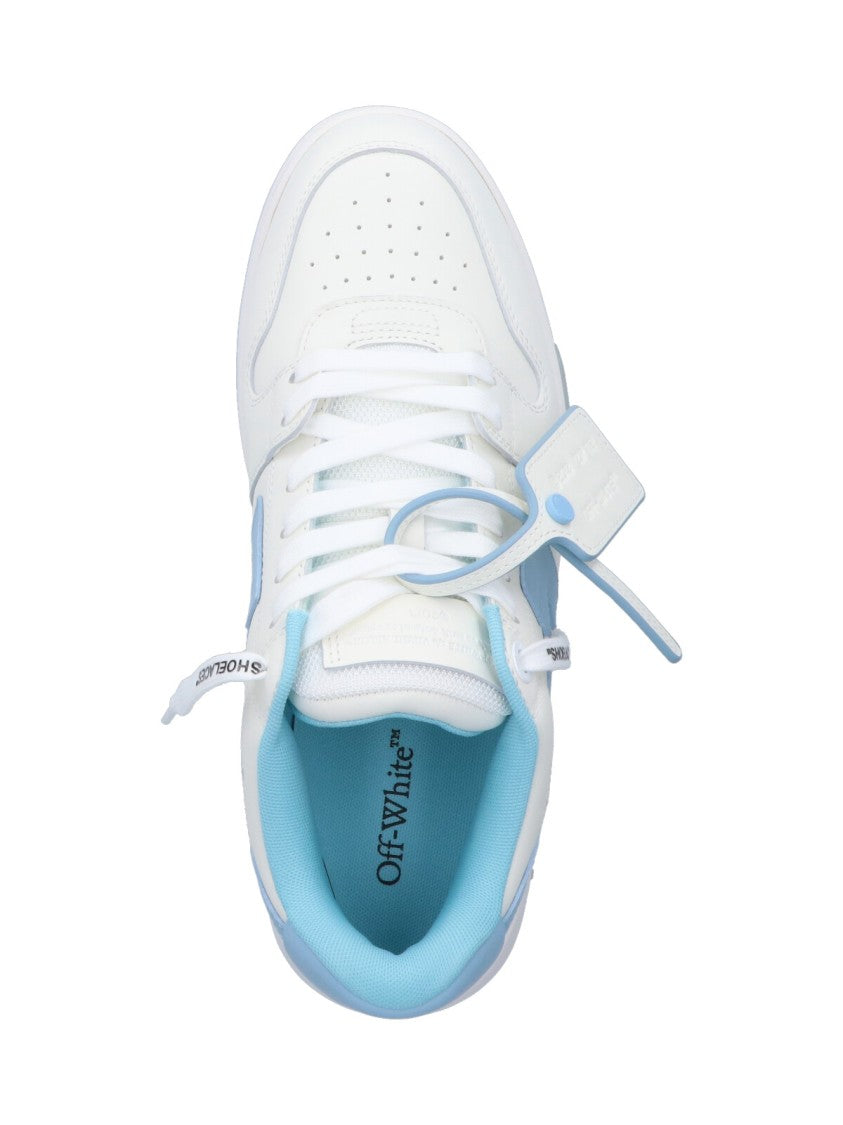 Off-White Low-Top Sneakers With Leather Upper And Iconic Accents