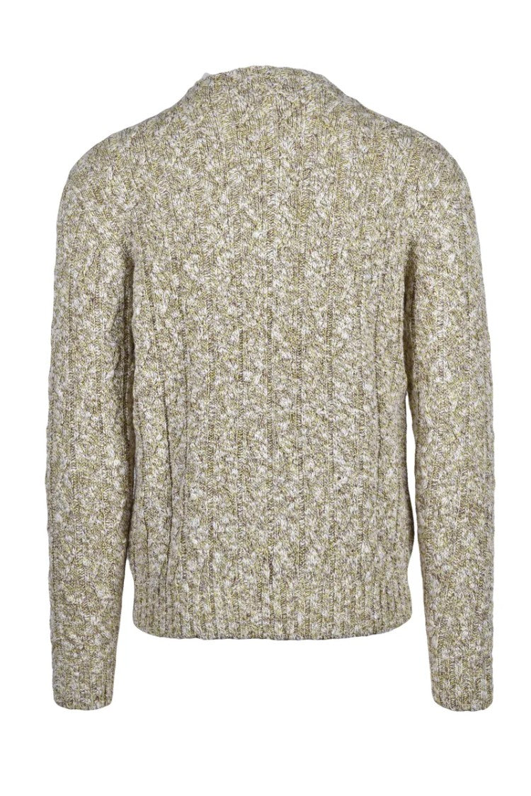 Drumohr Linen Cotton Knit - White/Green