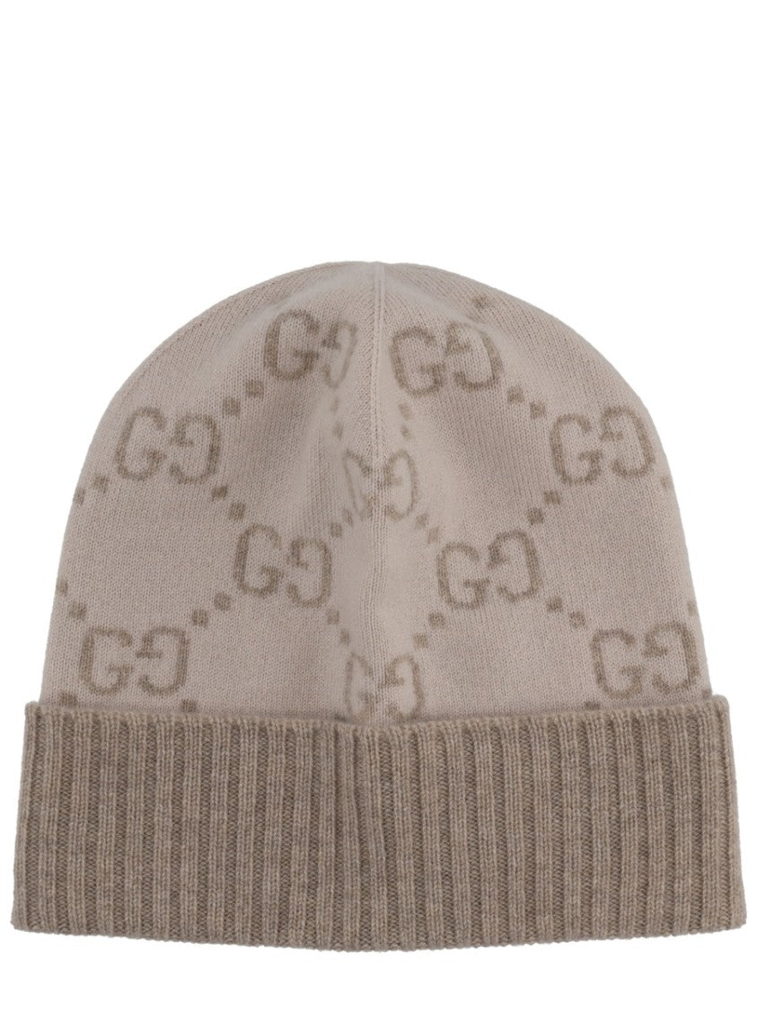 Gucci Jacquard Double G Cashmere Beanie