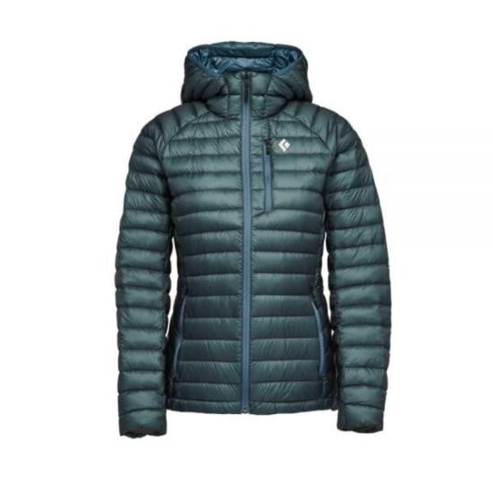 Black Diamond Quilted Hooded Padded Jacket With Fitted Silhouette