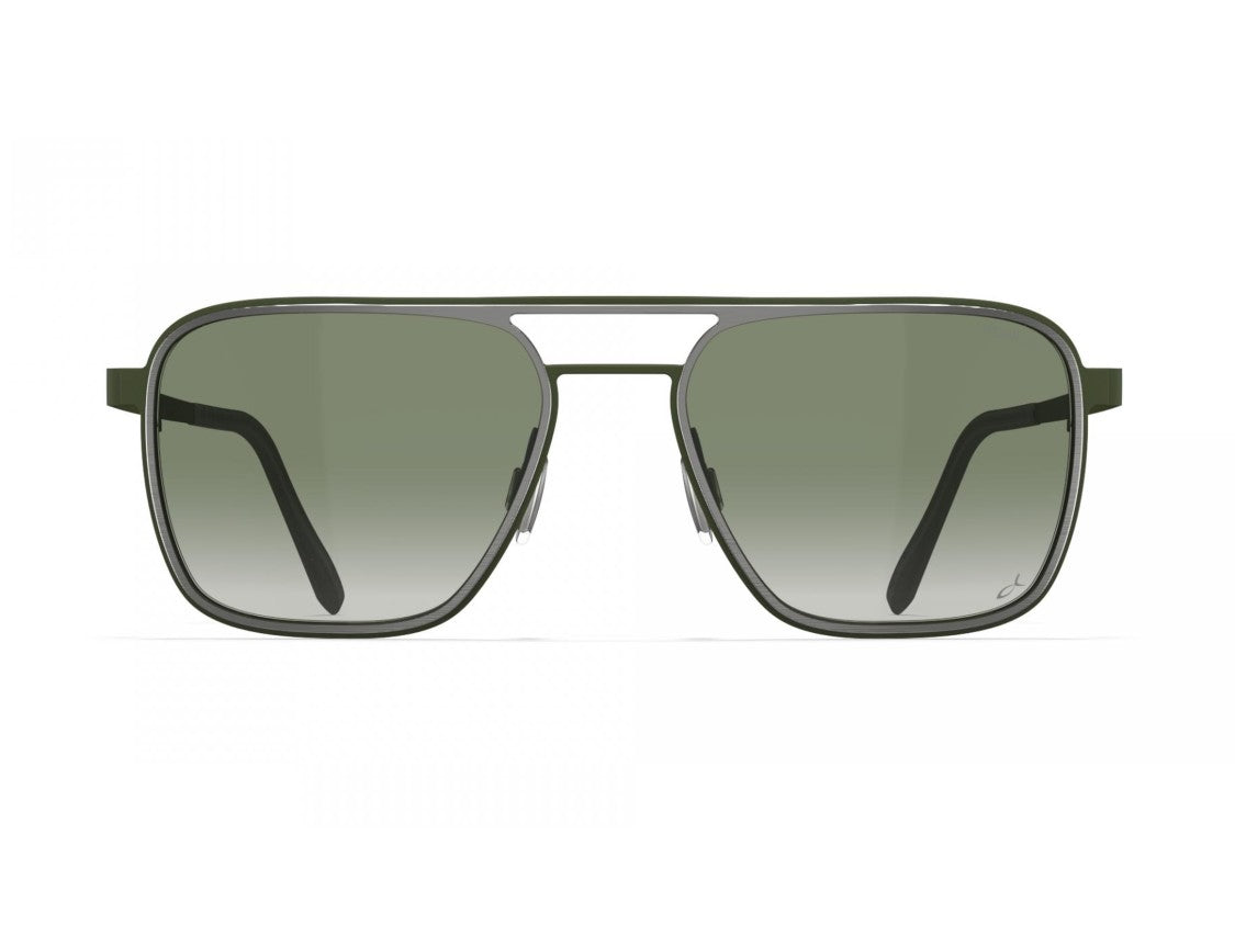 Blackfin Bf868 Oversized Double Bridge Titanium Square Sunglasses