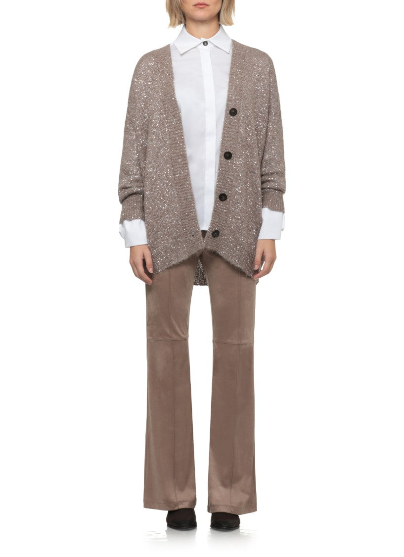 D. Exterior White Boxy Concealed Placket Cotton Shirt