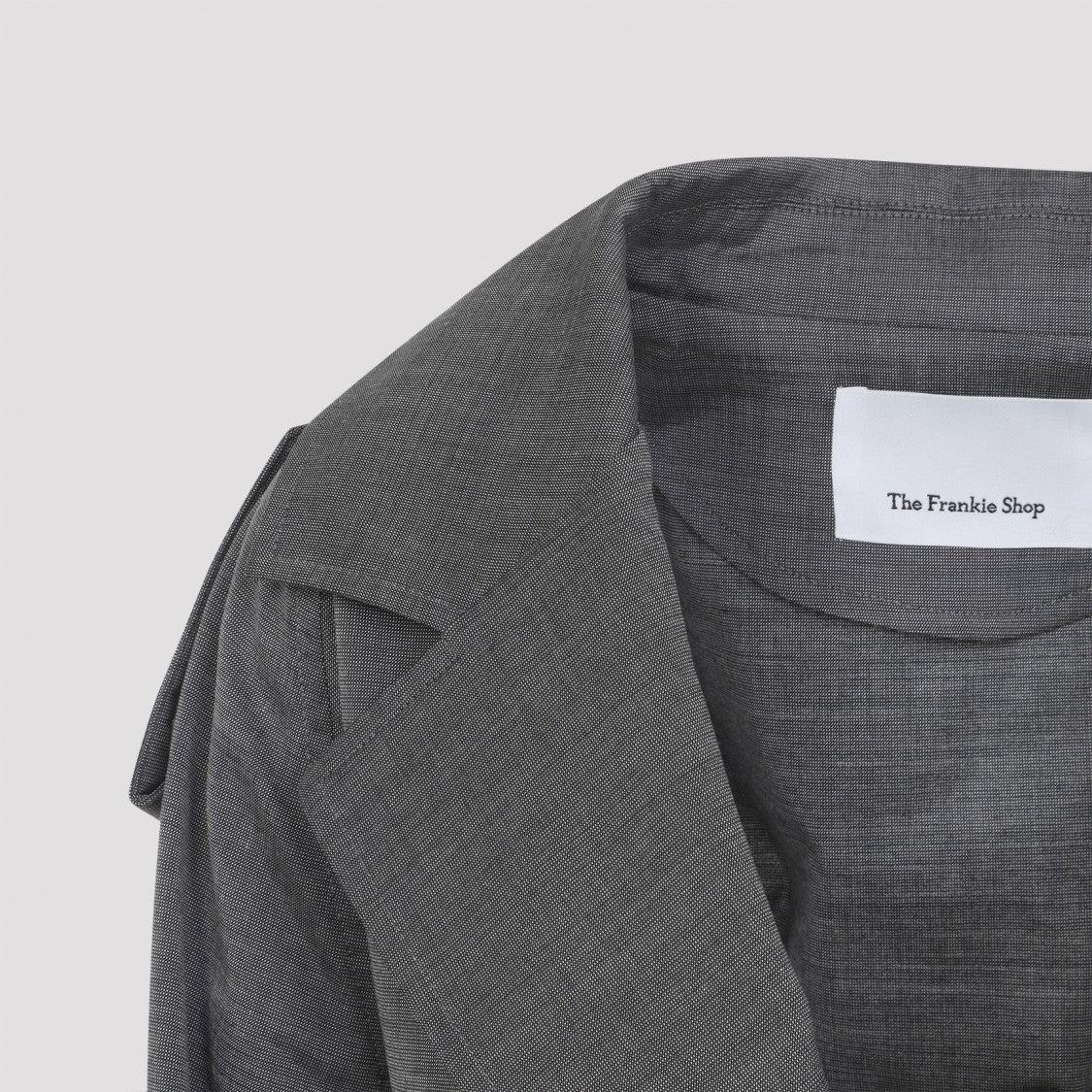 The Frankie Shop Textured Tailored Jacket With Self-Tie Belt