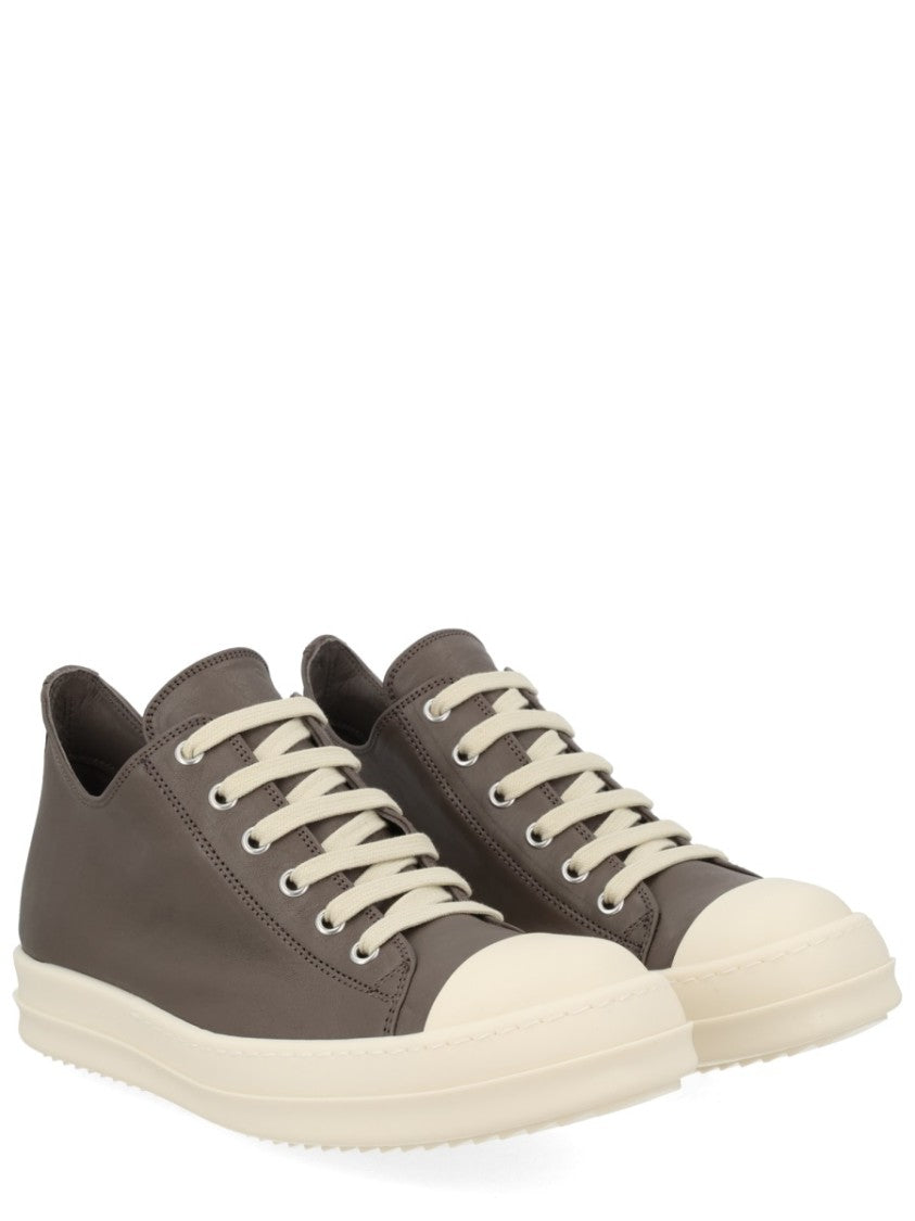 Rick Owens Muted Taupe Ram Leather Sneakers