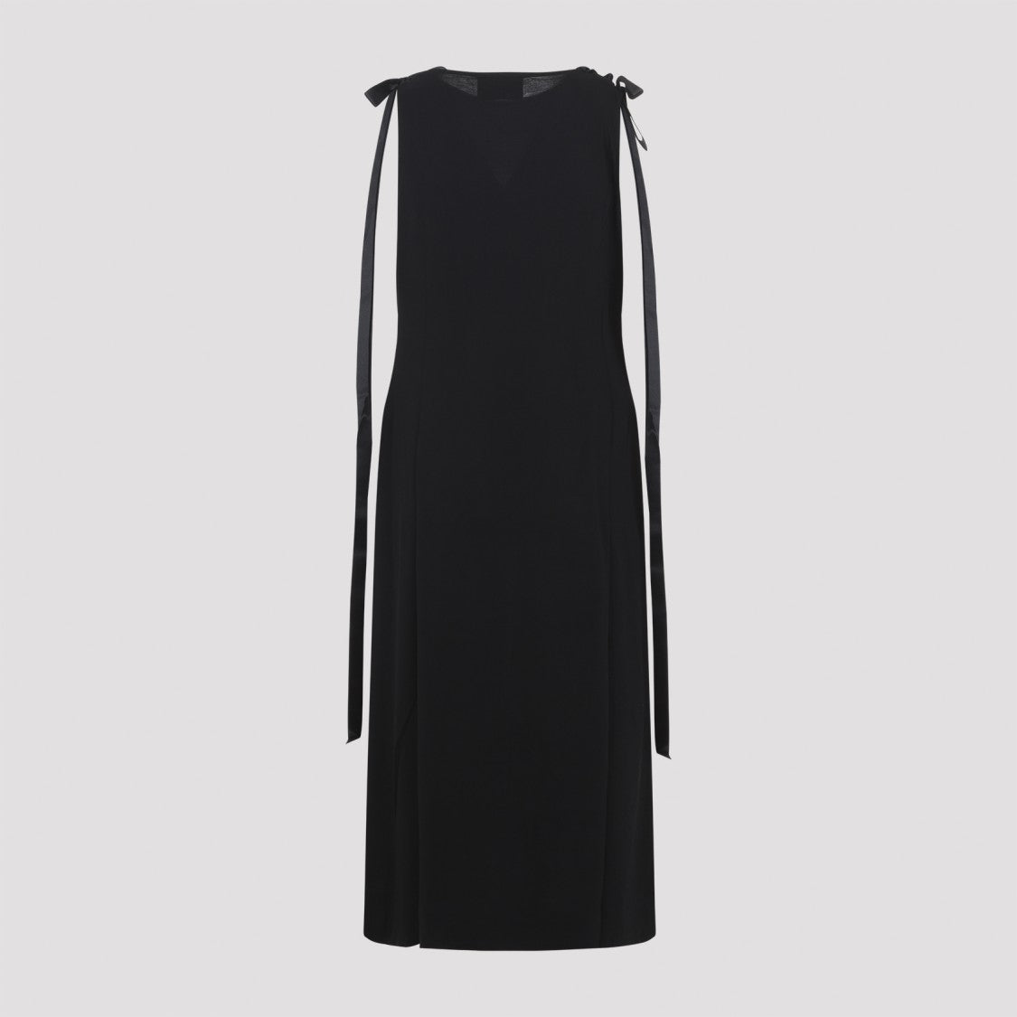 Simone Rocha Sleeveless Midi Dress With Satin Ribbon Detail