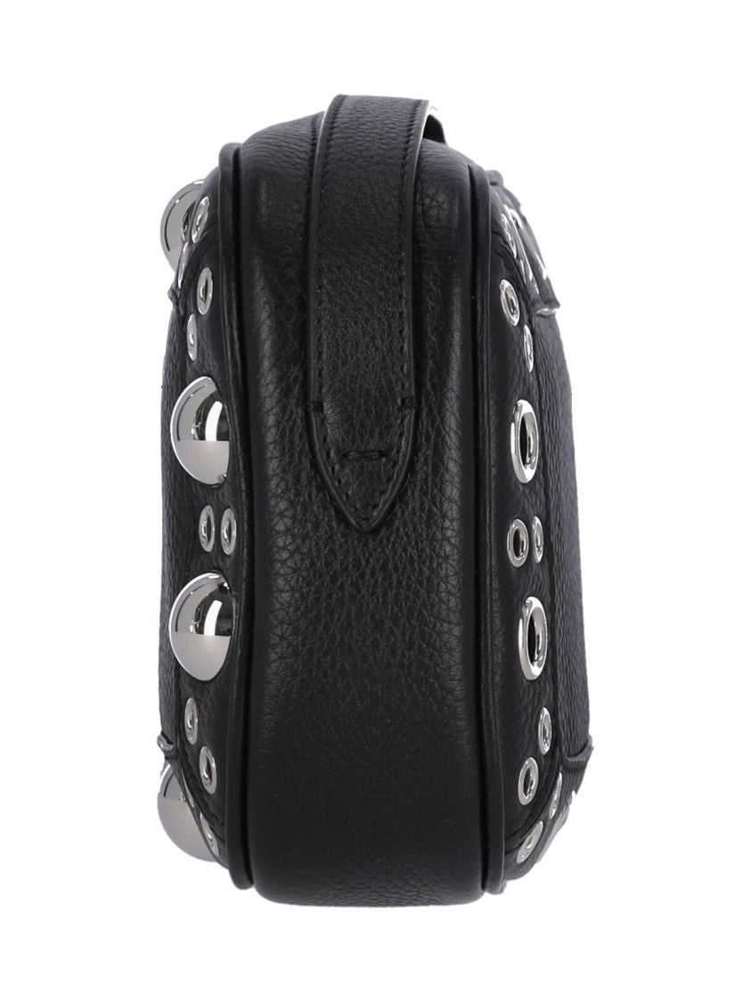 Valentino Garavani Compact Black Bag With Textured Exterior