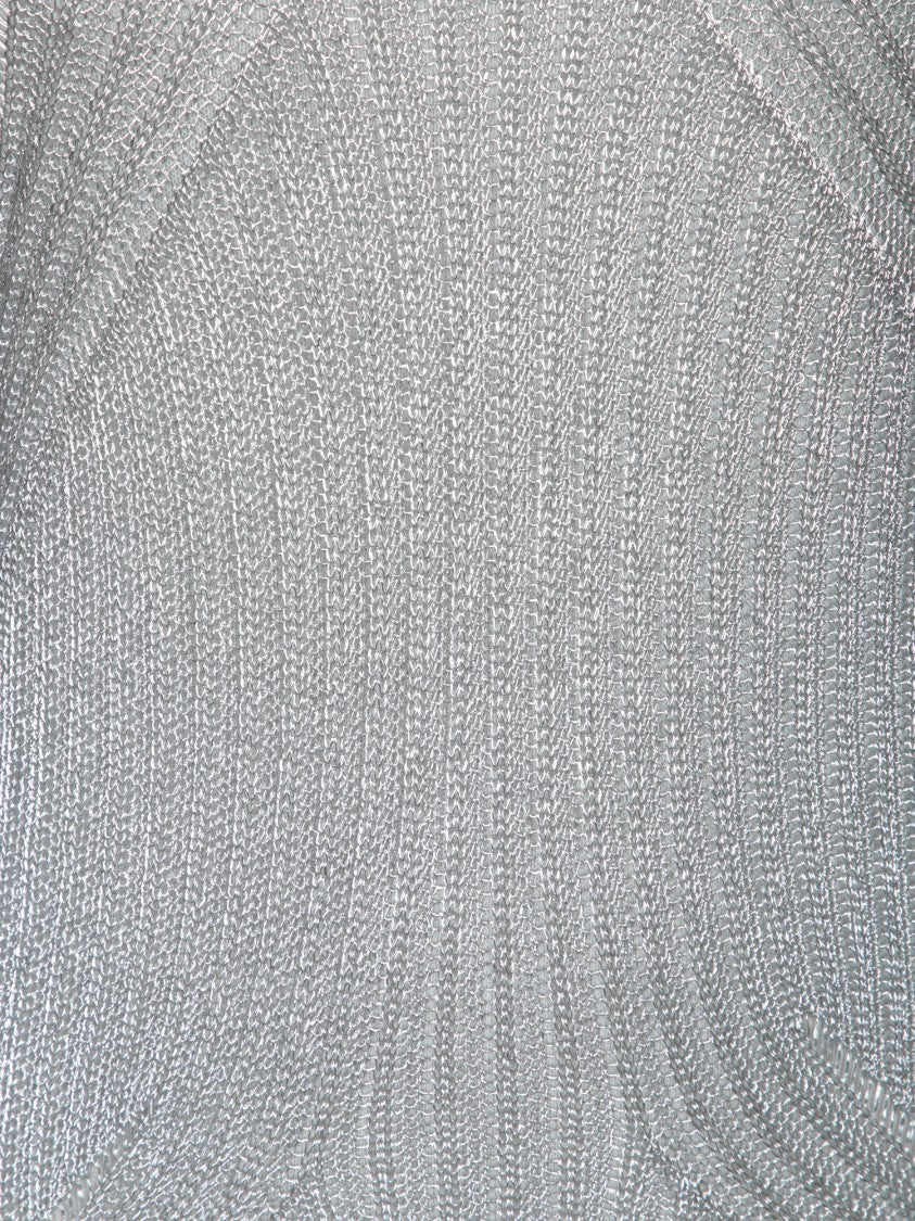 Pinko Form-Fitting Grey Maxi Dress