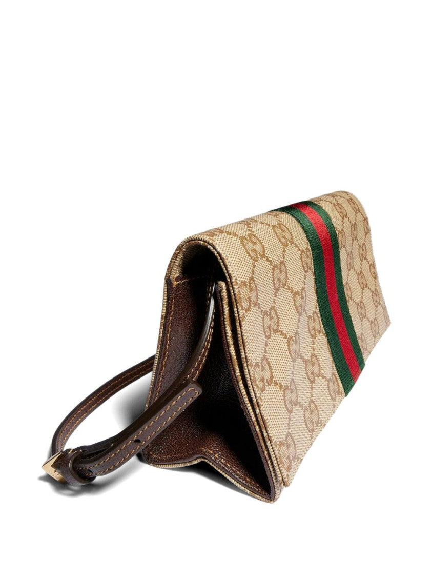 Gucci Monogram Web Stripe Rectangular Crossbody Bag