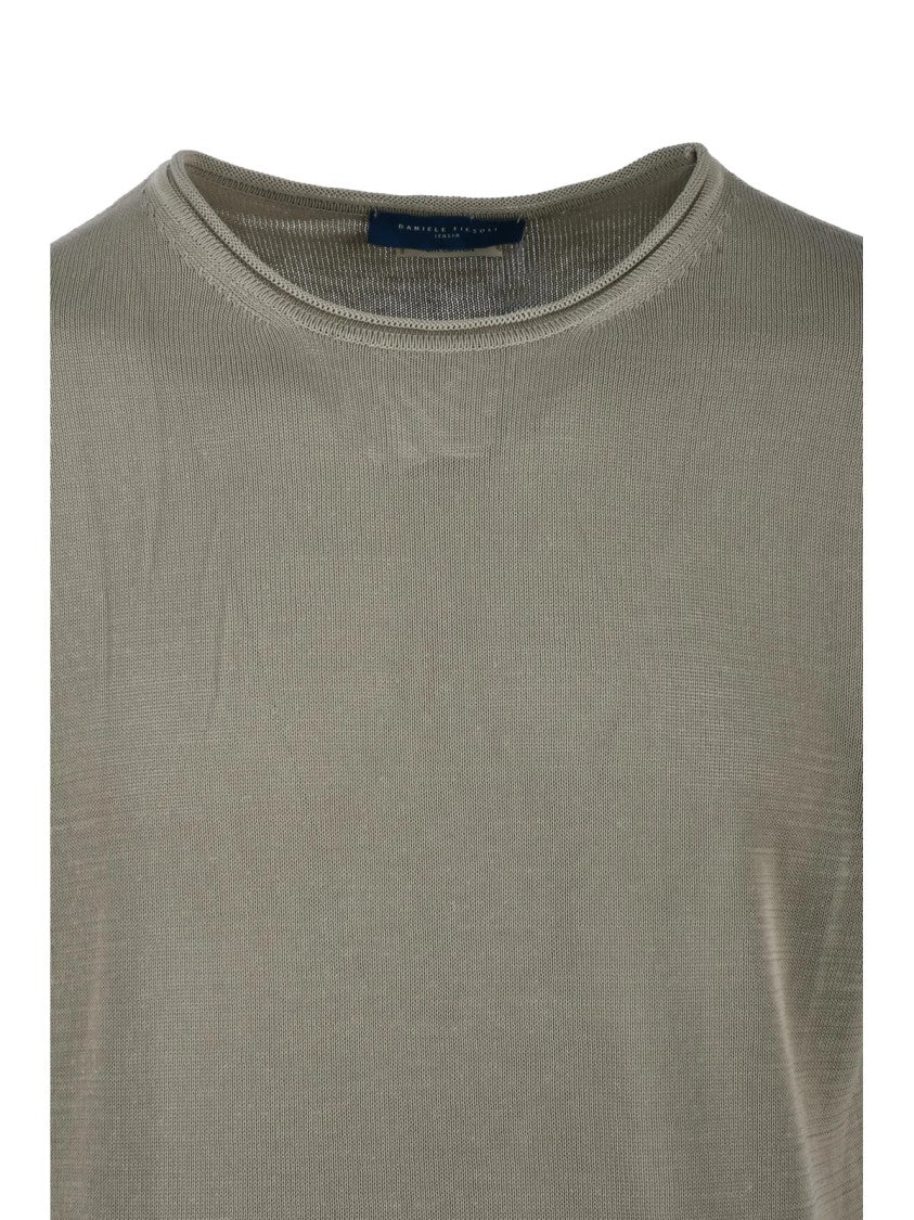 Daniele Fiesoli Taupe Fine-Knit Cotton Sweater