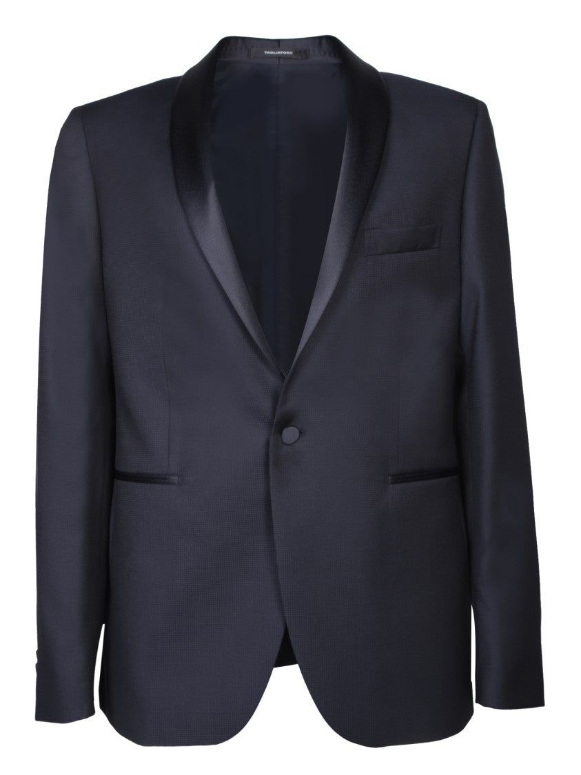 Tagliatore Blue Wool Blend Suit