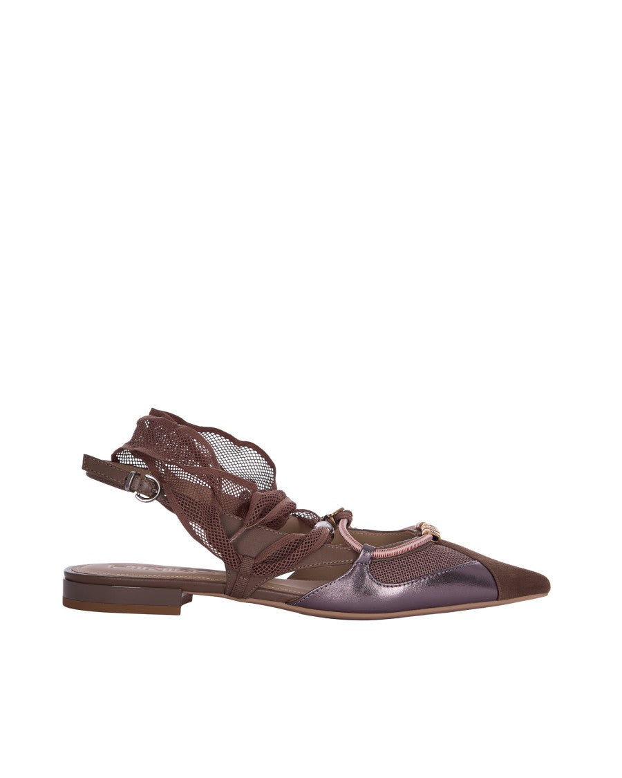 Pinko Slingback Ballerina Flats With Pointed Toe