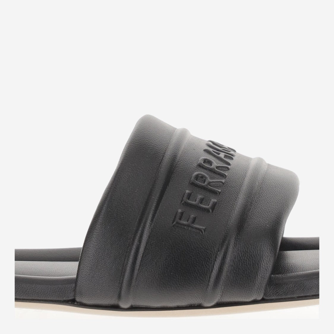 Salvatore Ferragamo Leather Sandals With Logo