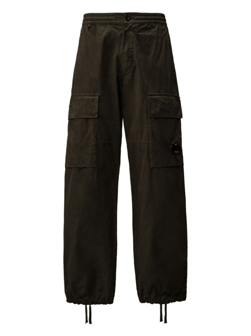C.P. Company Black Cotton Cargo Loose Sweatpants
