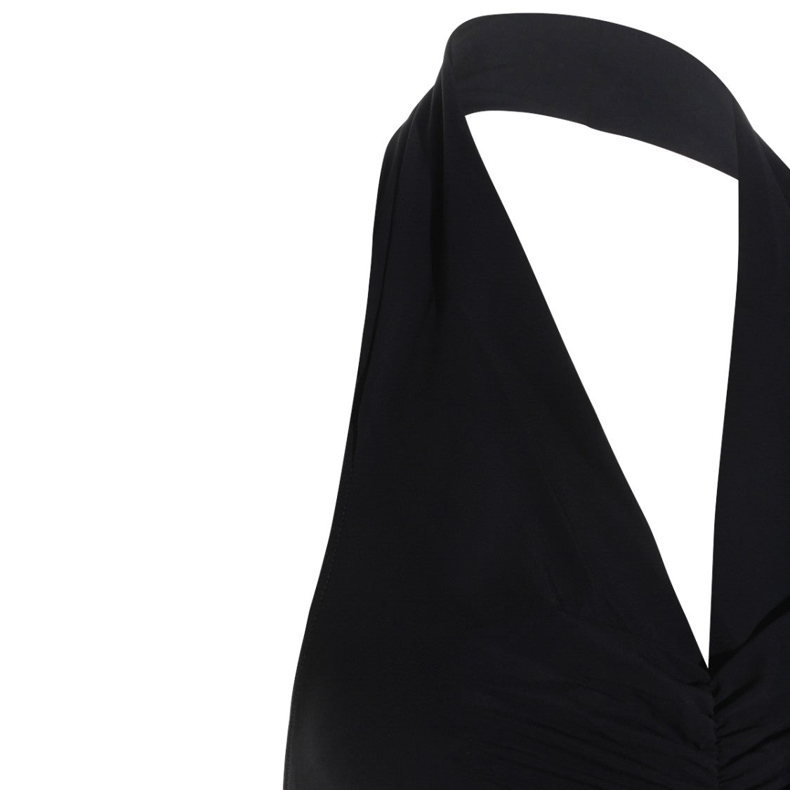 Rick Owens Black One-Piece V-Neck Beachwear