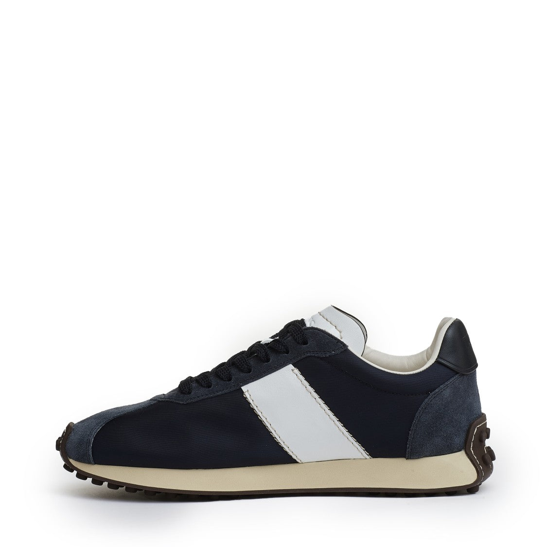 Tod's Sneakers Suede Blue And Fabrics