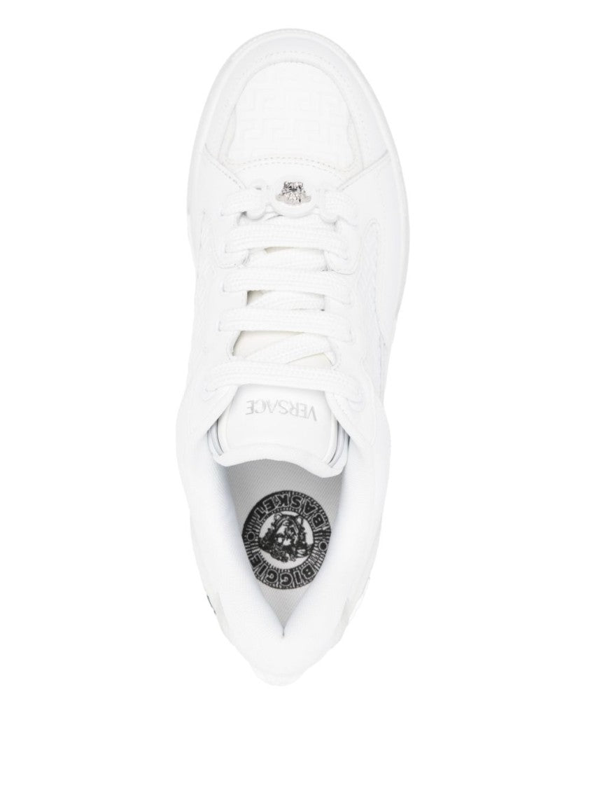 Versace Biggie Basket Sneakers With Embossed Greca Motifs
