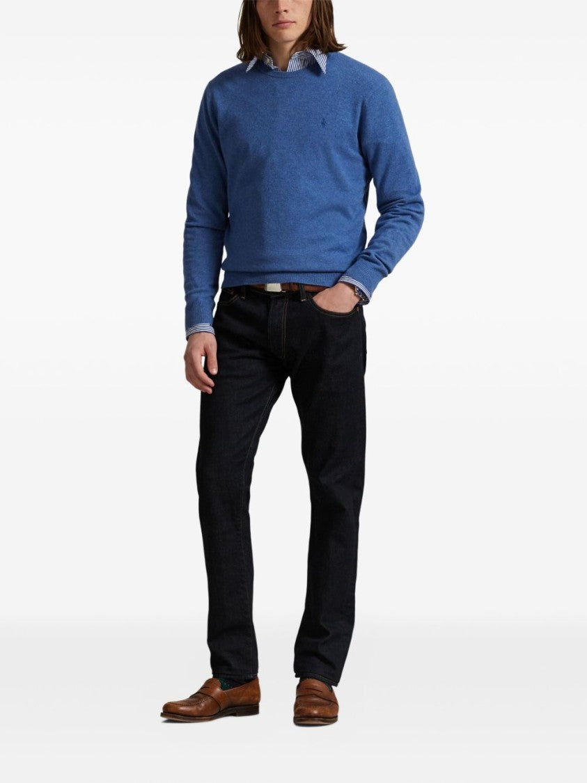 Polo Ralph Lauren Tailored Round Neck Sweater With Subtle Logo Detail